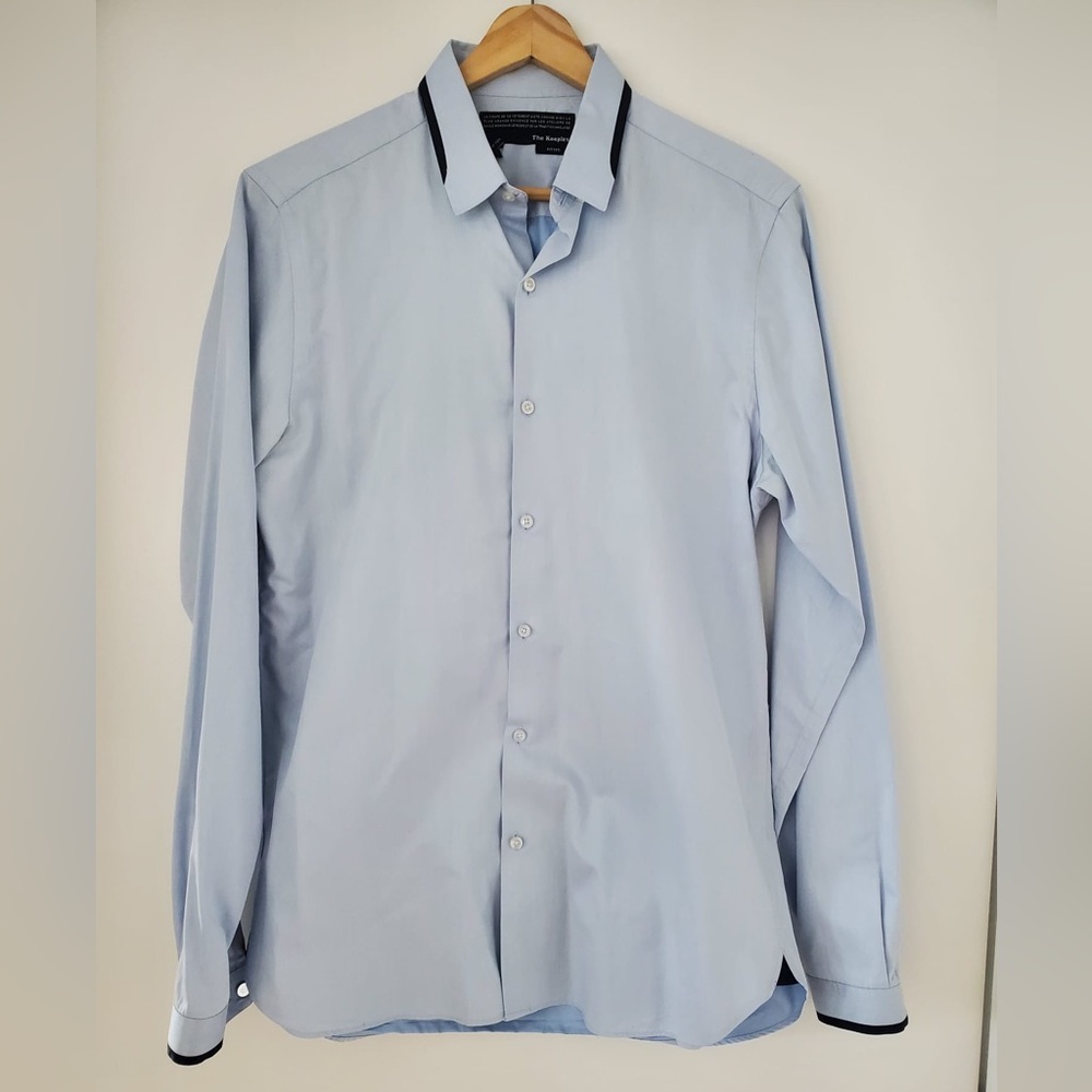 The Kooples Slim Fit Blue Shirt in medium